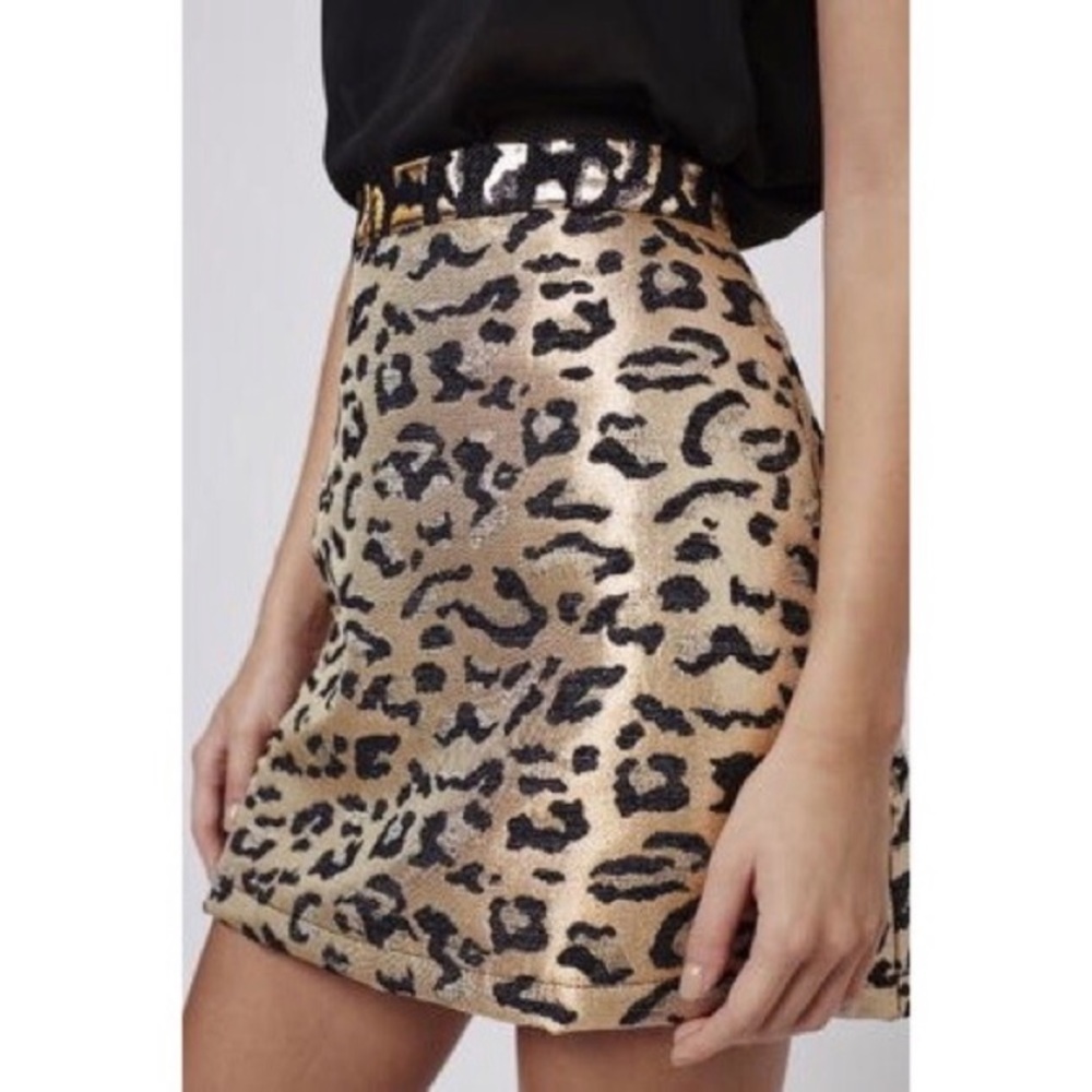 Topshop Leopard Skirt